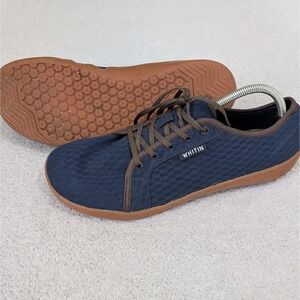 Whitin Minimalist Barefoot Water Shoes Mens Size EU 44 US 11 Blue Mesh Lace Up